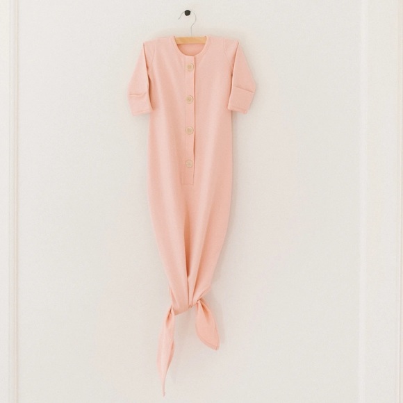 design dua Other - Organic Newborn Knotted Gown - Blush